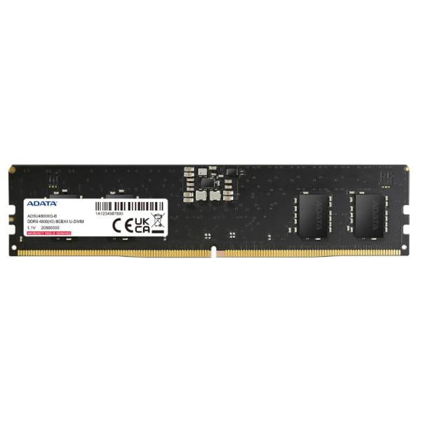 Memoria RAM PC 8GB Adata AD5U48008G-S DDR5 4800MHZ CL No Especificado 1.1V – Negro