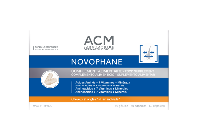 ACM NOVOPHANE CÁPSULAS ANTICAÍDA Y UÑAS 60 UDS