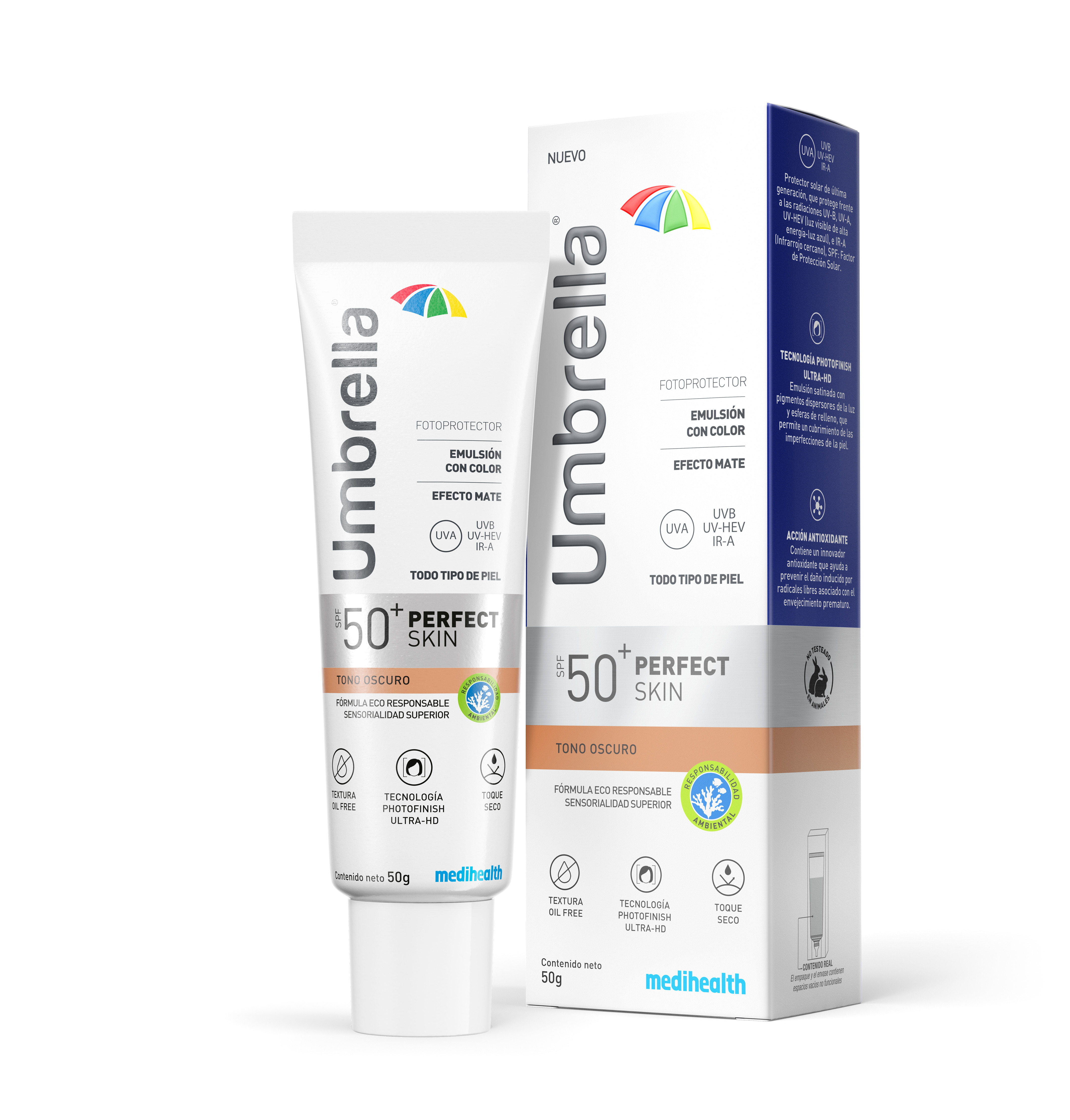 Umbrella Perfect Skin FPS50+ tono oscuro 50g