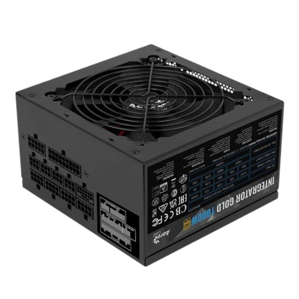 Fuente de Poder Aerocool Integrator Gold 1000W 80 Plus Gold Full Modular ATX – Negro