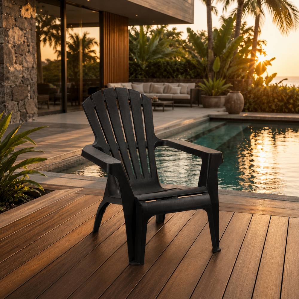 Silla plastica para jardin 2.24m gris oscuro
