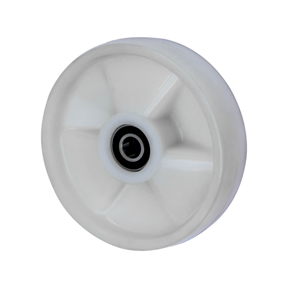 Rueda de nylon blanca 200 mm 600 kg
