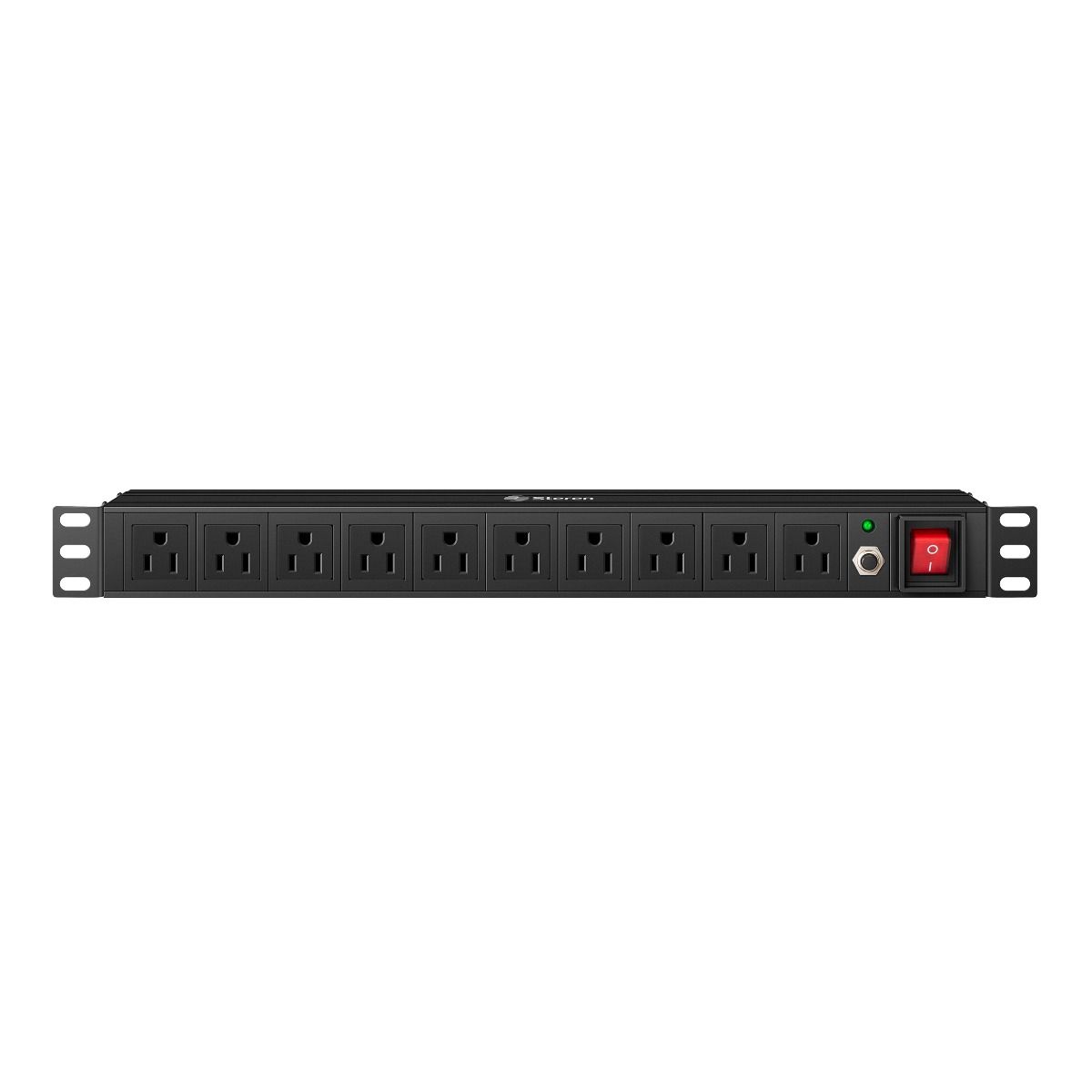 Multitoma de 10 salidas horizontales para rack de 19"