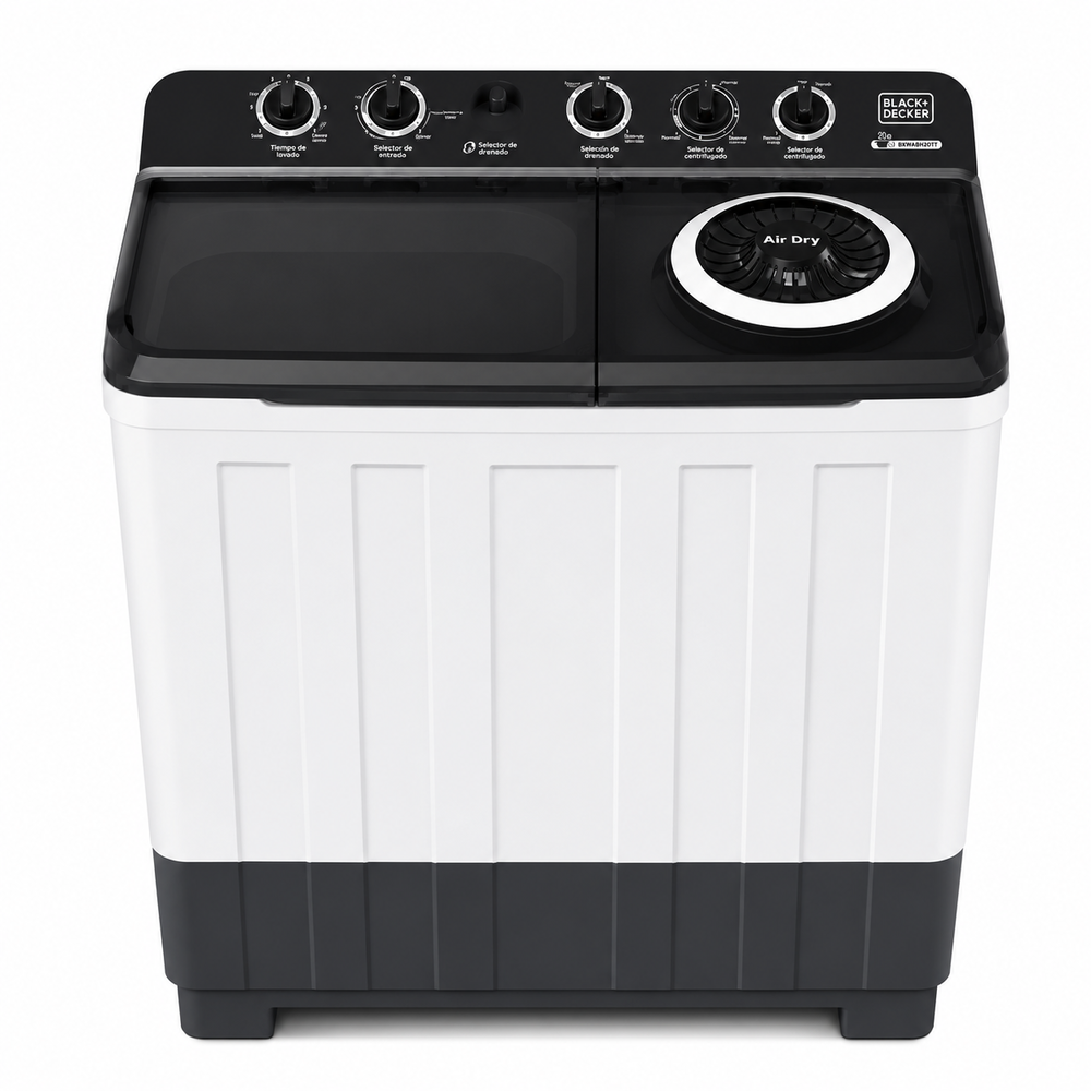 Lavadora semiautomática Black + Decker Carga Superior 20 kg Twin Tub Washer