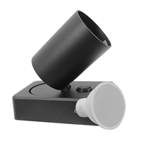 Reflector Sencillo Led Negro Con Apagador 1 Gu10