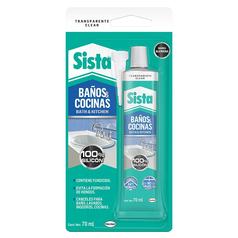 Sista - Silicón F101 baños y cocinas 70 ml transparente