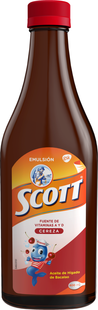 Scott Extra sabor cereza frasco 400 ml
