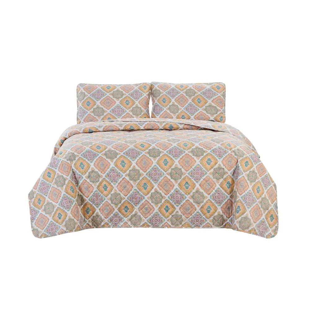Set de Colcha Quattro Queen Naranja QTTBDQFQ07