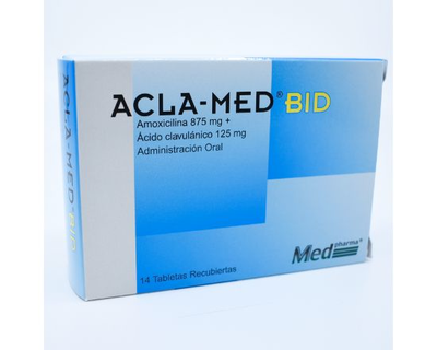 Aclamed BID, 875 mg/125 mg, 14 tabletas