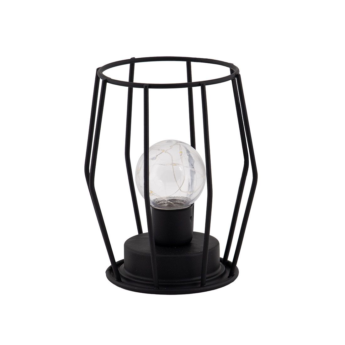 Lámpara led baterías hierro 11.7x11.7x14cm
