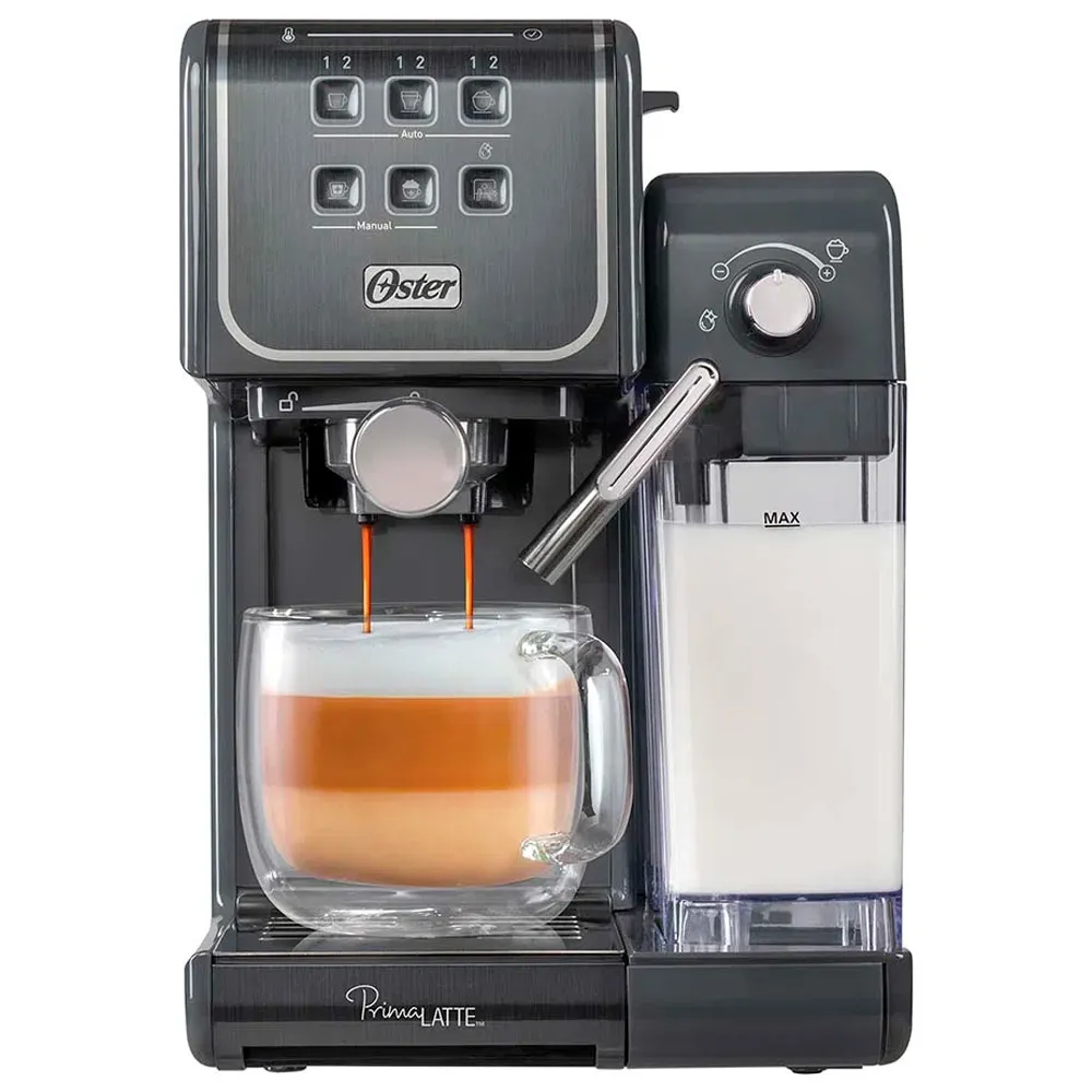 Cafetera automática de capuccino PrimaLatte plateada
