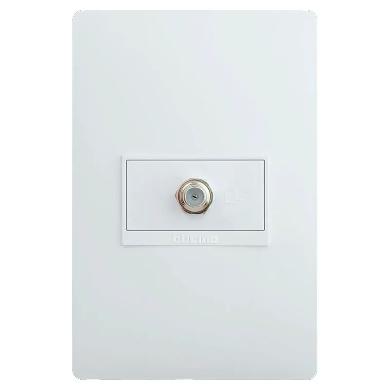 Tomacorriente coaxial tv blanco bticino lúzica