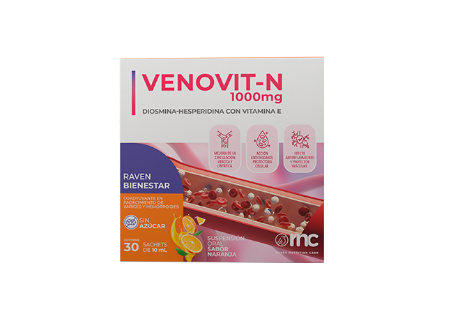 RCN Venovit-N 1000mg Diosmina-Hesperidina con vitamina E 30 sachets