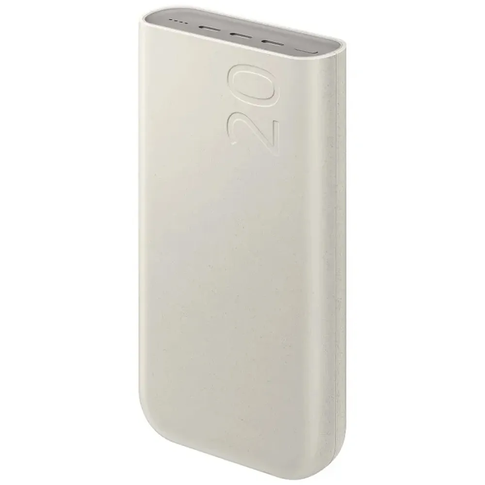 Power bank carga rápida 3 USB-C 20,000mAh beige