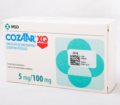 COZAAR XQ 5MG/100MG TABLETAS VIA ORAL