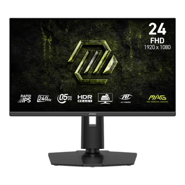Monitor MSI Gaming MAG 245PF X24 24 Pulg Plano 1920X1080 FHD 240 HZ Rapid IPS Freesync HDMI Displayport HDR – Negro