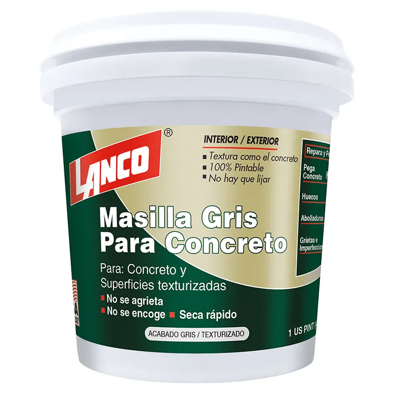 Masilla para concreto gris 1/8 gal