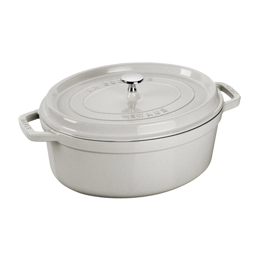 Staub Olla de Hierro Fundido Ovalada con Tapa, 29 cm