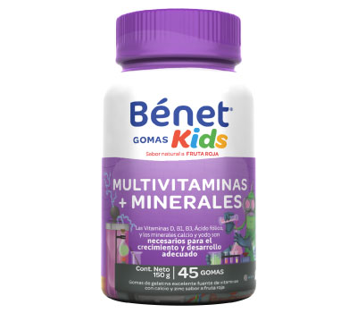 BENET KIDS GOMAS VITAMINAS Y MINERALES 45 UNIDADES