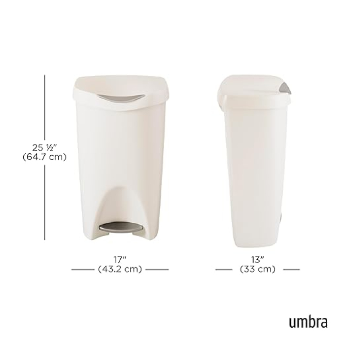 BASURERO C/PEDAL 50L BLANCO UMBRA