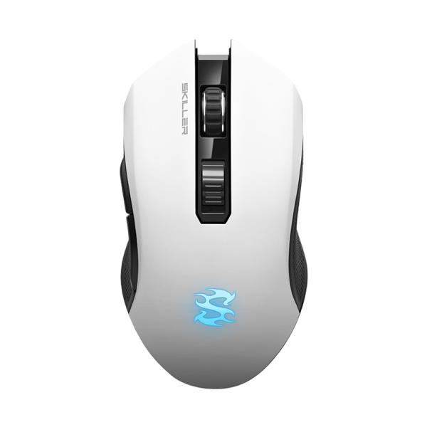 Mouse Sharkoon Gaming RGB Skiller SGM3 2.4 GHZ 6000 DPI Inalámbrico – Blanco