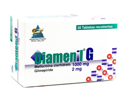 Diamenil G 1000/2 mg 30 comprimidos