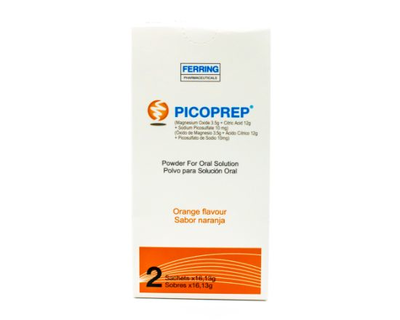 Polvo Picoprep sabor naranja caja 2 sobres
