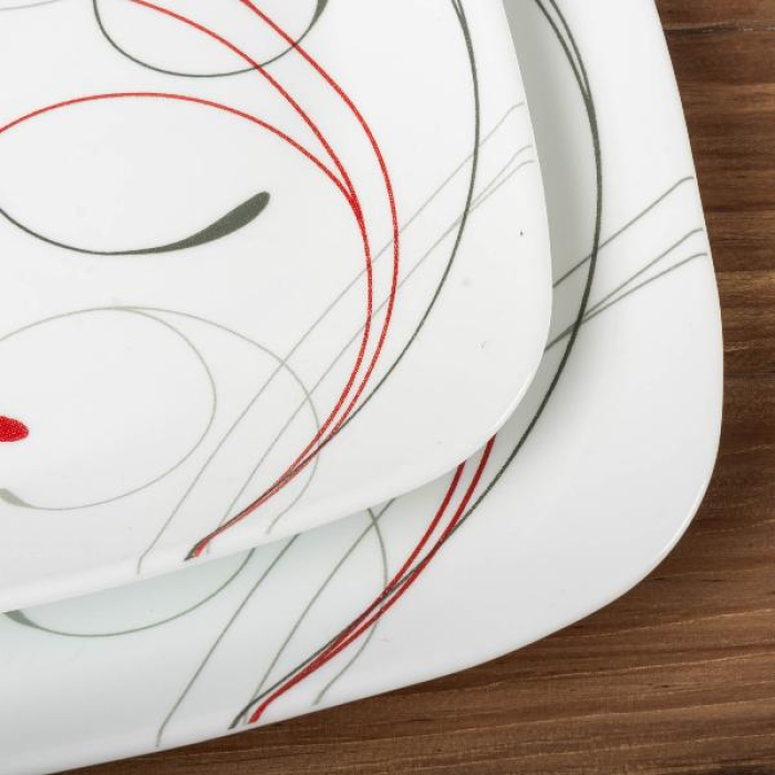 VAJILLA 12 PIEZAS CUADRADA SPLENDOR CORELLE