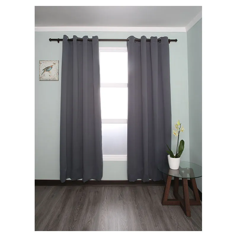 Cortina blackout liso gris oscuro 229 x 137 cm (Precio por pieza)