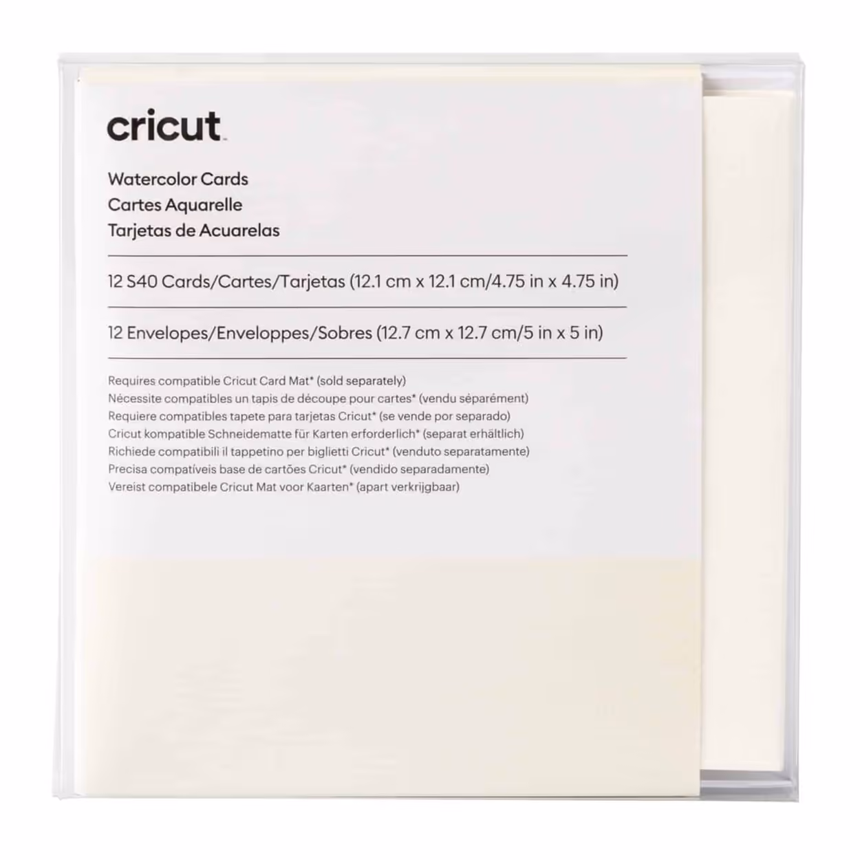 CRICUT HOJA WATERCOLOR CARDS S40 – 12 HOJAS