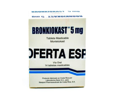 Bronkiokast 5 mg 14 tabletas masticables