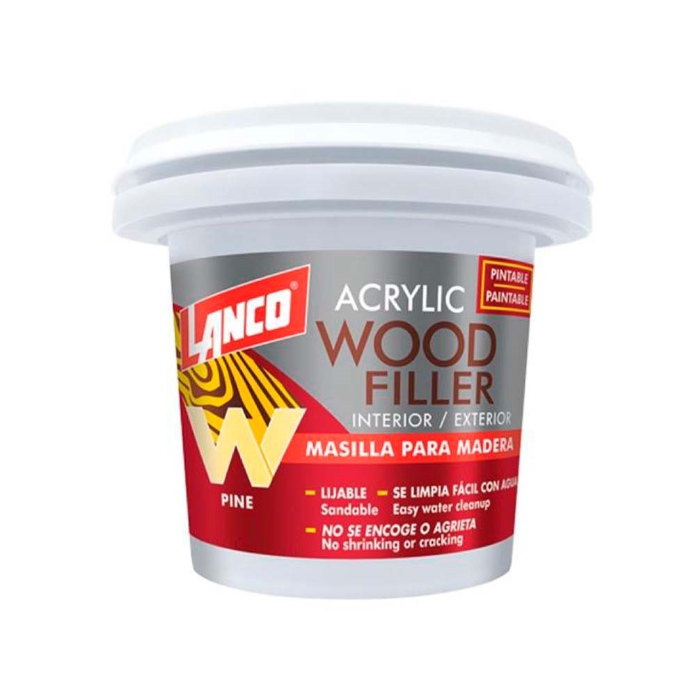 Masilla para madera base agua pino mate wood filler 237 ml (8 oz)