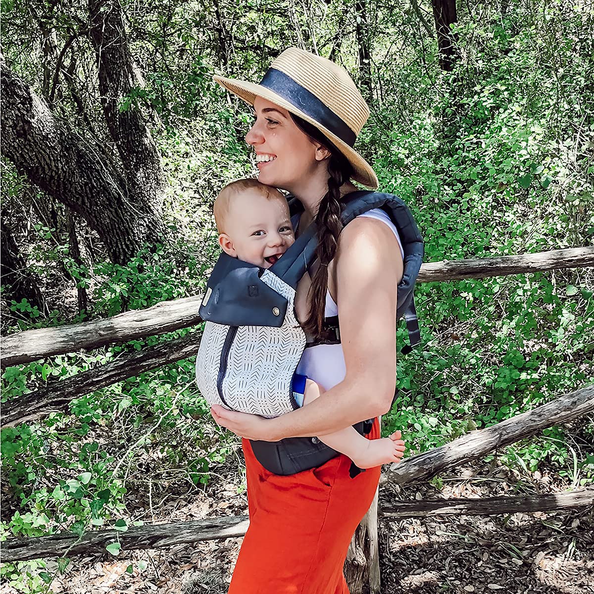 LILLEbaby Portabebés o cargador ergonómico 6 en 1 para todas las estaciones, para recién nacidos a niños pequeños, con soporte lumbar, para niños de 7 a 45 libras, gris, monograma