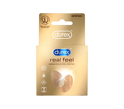 DUREX PRESERVATIVOS REAL FEEL 3 UNIDADES