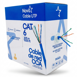 Cable UTP Cat6 Nova FAN60305001C, 305 m, PVC, Compatible con Gi