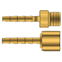 Espiga Bronce Manguera Hembra - Macho Npt 3/8"