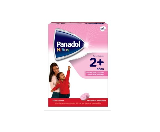 Panadol Niños 80mg x100 tabletas masticables