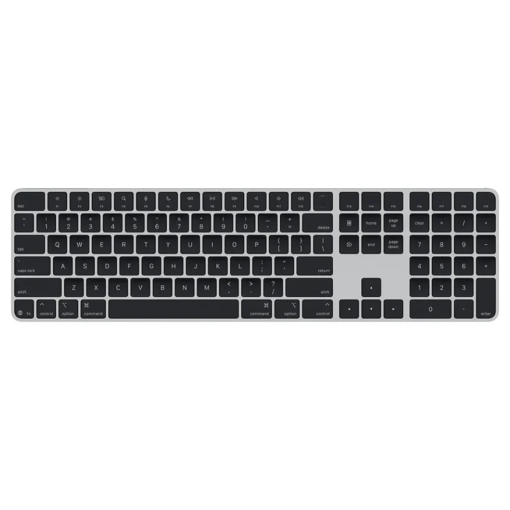 Magic Keyboard con Touch ID y teclado numérico para modelos Mac con silicon de Apple (USB-C) - US inglés. - Teclas Negras