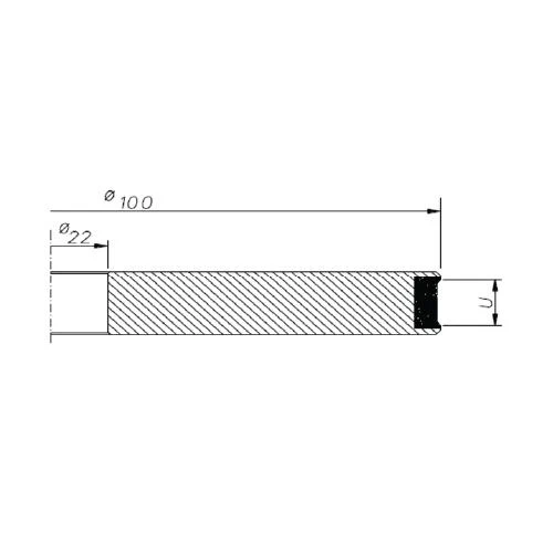 Disco Diamantado Pencil Edge, D100*H22*T6