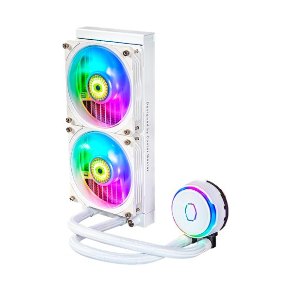 Enfriamiento Liquido Cooler Master Masterliquid PL240 Flux White Edition AIO 240MM – Blanco