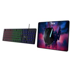 Combo De Teclado, Mouse Y Alfrombrilla Xtech Hasha Español Luz