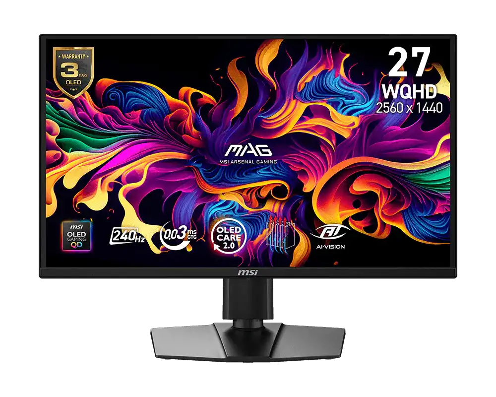 MONITOR GAMING MSI MAG 275CQF E18 27″ CURVO 2560 X 1440 180HZ ADAPTIVE-SYNC DP Y HDMI 9S6-3CE91H-004 NEGRO