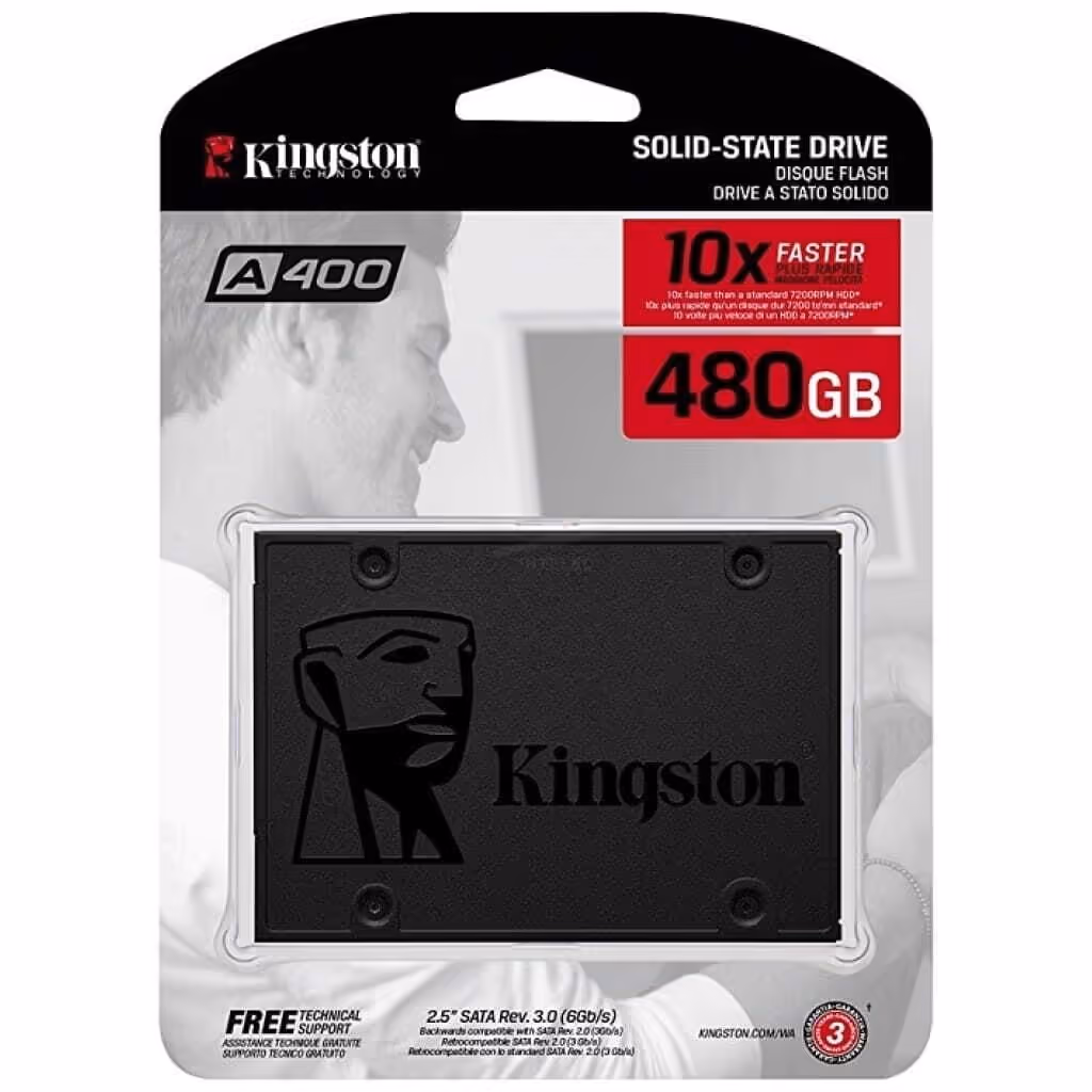 SSD Kingston A400 SATA III – 480GB – 500/450 MB/s