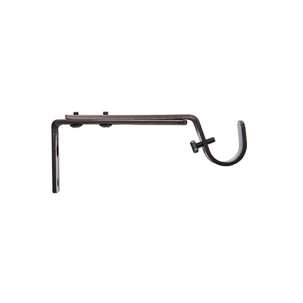Soporte ajustable para cortinero de 3-4 pulg café