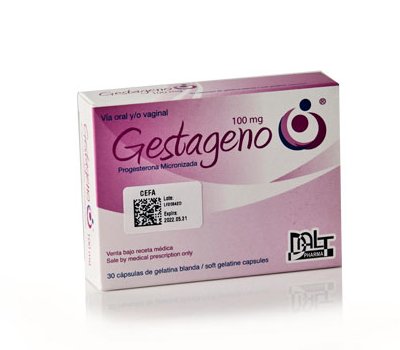 GESTAGENO 100 MG 30 CÁPSULAS