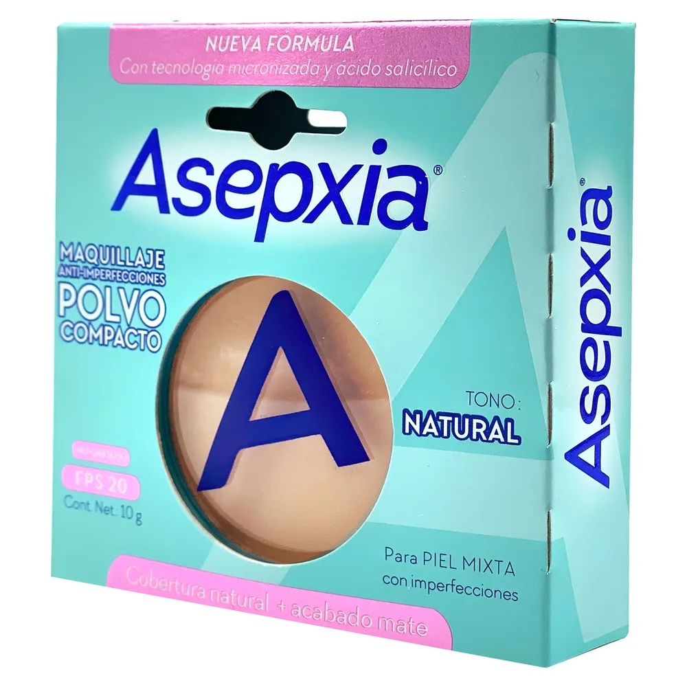 Maquillaje Anti-imperfecciones Asepxia Tono Natural Mate - 10 g