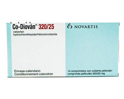 Co-Diovan Novartis 320/25 Mg X 14 Tabletas