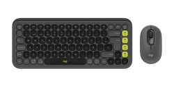 Juego Deteclado Y Mouse POP Icon Color Negro Y Verde Logitech