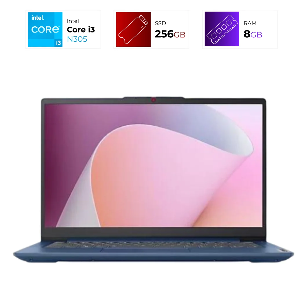 Laptop Lenovo Ideapad Slim 3 i3‑N305 8GB 256GB