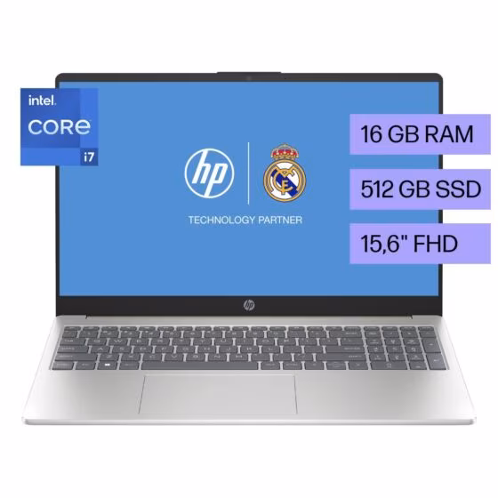 LAPTOP HP 15-FD0274LA Ci7 1355U – 16GB – 512GB SSD -15.6″ – W11 – ESP